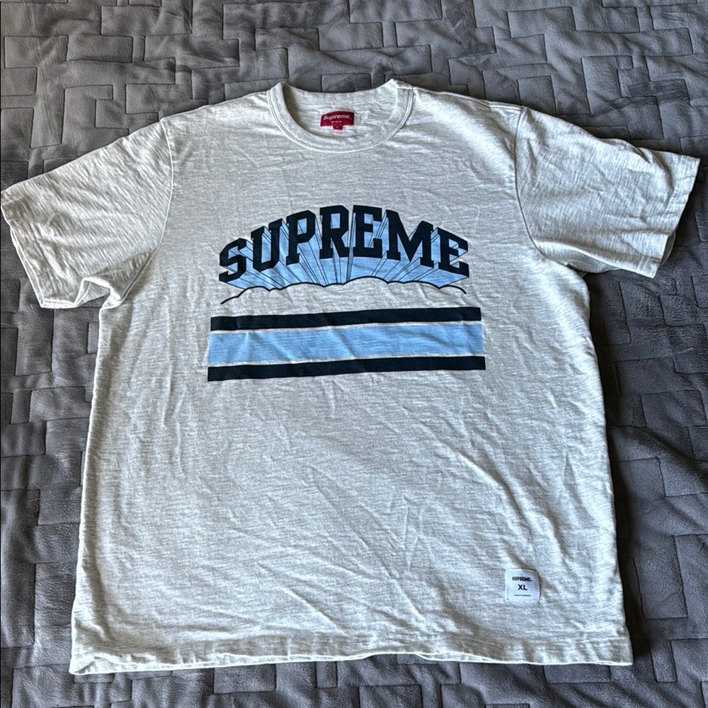 Supreme White and Blue Men's Shirt